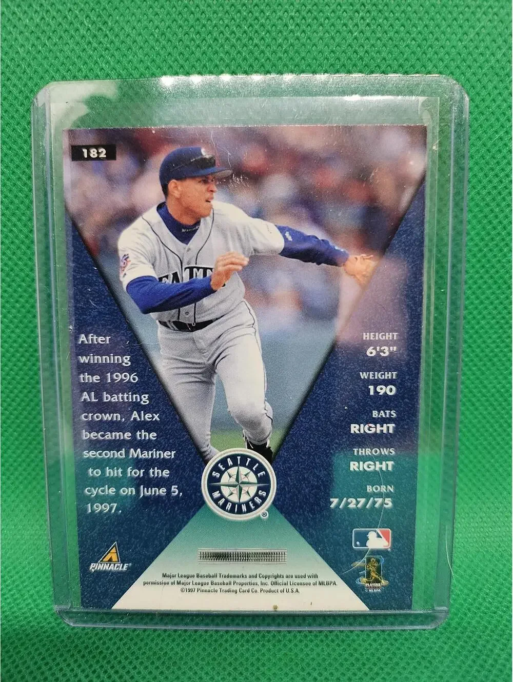 Alex Rodriguez 1998 Pinnacle - Field of Vision #182 - RAW Mint